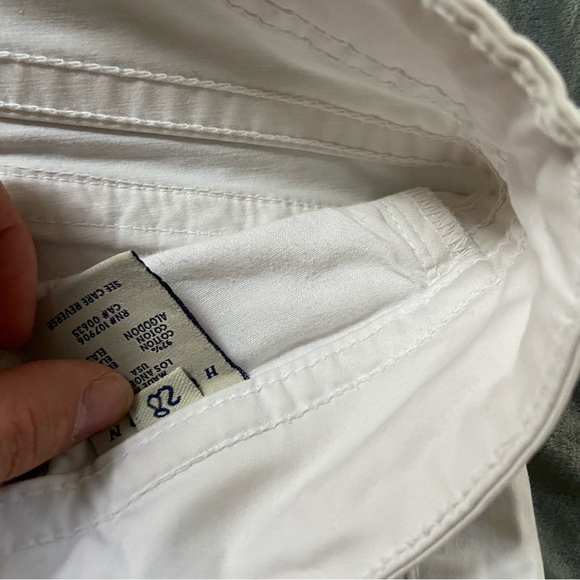 hudson low rise boot cut double button white pants - Picture 6 of 6